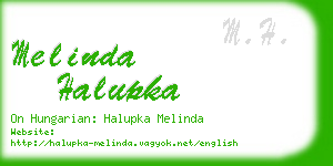 melinda halupka business card